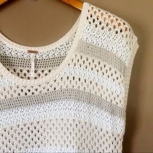 Free People sleeveless Open Sleeve Knit Fare Sweater